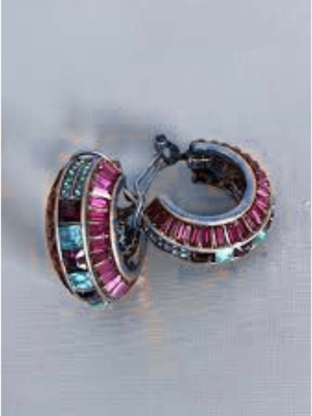 Heidi Daus The Daily Double Crystal Art Deco Hoop Earrings Deco Double Play